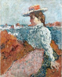 Femme Assise Sur Les Rochers by Louis Valtat