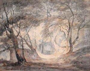 Woodland Scene with Figures, c.1798 by Joseph Mallord William Turner