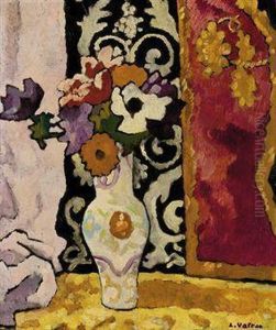 Anemones Au Vase De Porcelaine by Louis Valtat