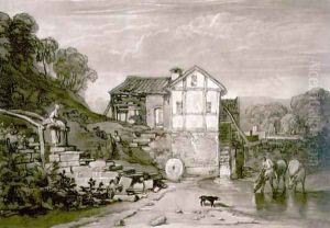 Water Mill, from the Liber Studiorum, engraved by Robert Dunkarton, 1812