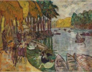 Promenade Au Bord Du Lac by Louis Valtat