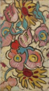 Fleurs Sur Fond Jaune by Louis Valtat