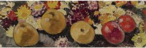Cinq Pommes Et Fleurs by Louis Valtat