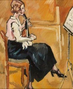 Jeune Femme A La Mandoline