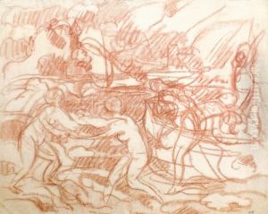 Nus Dansant Pres D""""antheor by Louis Valtat