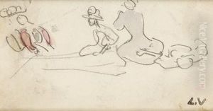 Personnages Pres D'une Barque
