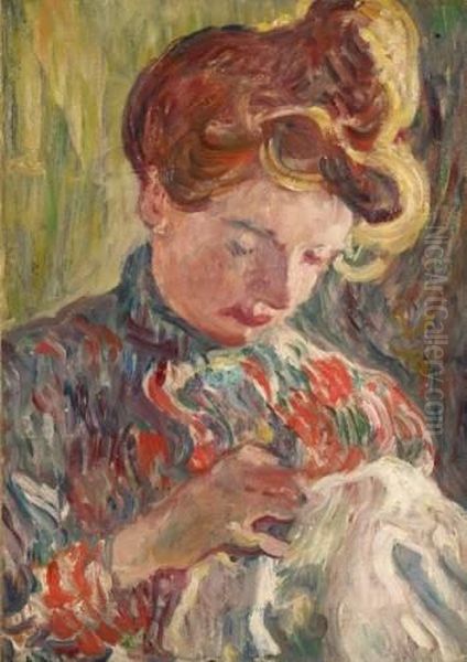 Femme Cousant - view 1