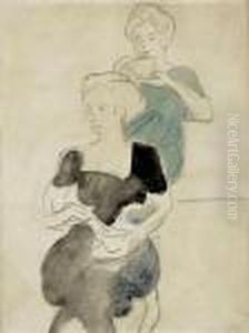 Deux Femmes Prenant Le The by Louis Valtat