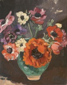 Anemones Au Vase Vert by Louis Valtat