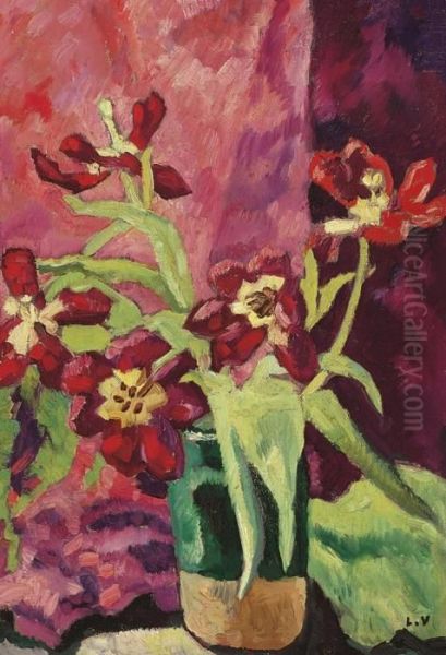 Vase, Tulipes Rouges - view 1