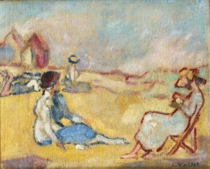 Plage Animee by Louis Valtat