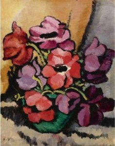 Vase D'anemones by Louis Valtat