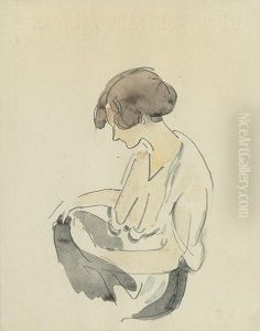 Femme Assise. by Louis Valtat