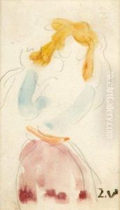 Jeune Fille Au Bouquet