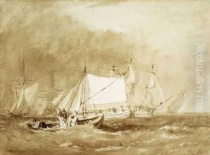 Shipping Scene, with Fishermen, c.1815-20 by Joseph Mallord William Turner