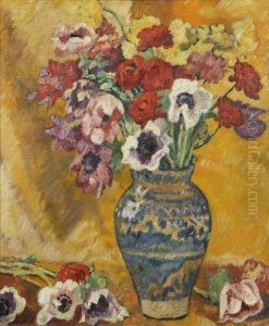 Bouquet D'anemones Au Vase Methey
