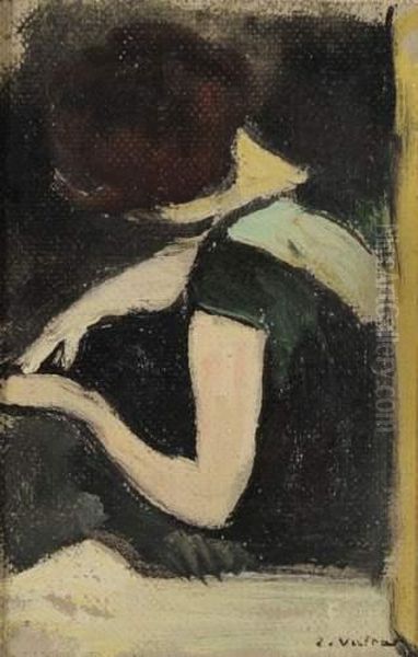 Couturiere Assise, Vue De Dos - view 1