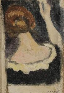 Couturiere Vue De Dos, Le Bras Droit Leve Couturiere Vue De Dos, Le Bras Droit Leve