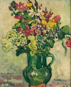 Vase De Fleurs A La Cruche Verte by Louis Valtat