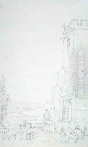 South Porch and Tower of an Unidentified Church, c.1790-95 South Porch and Tower of an Unidentified Church, c.1790-95