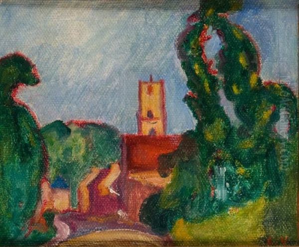 Vue Du Village Et De L""eglise - view 1