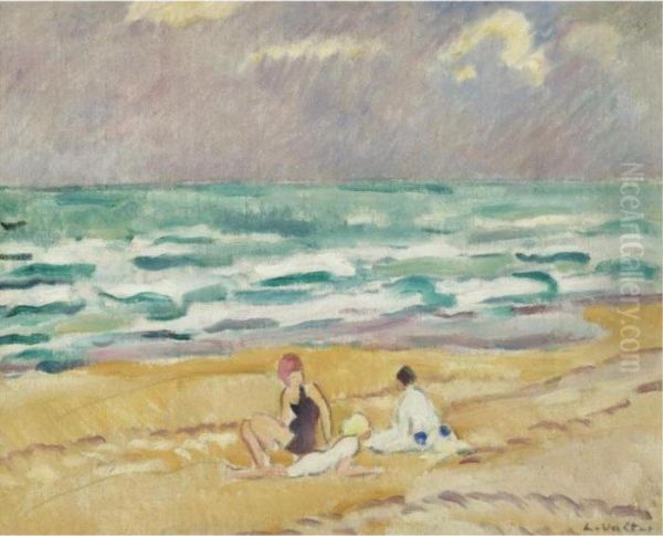 Trois Personnages Sur Une Plage - view 1