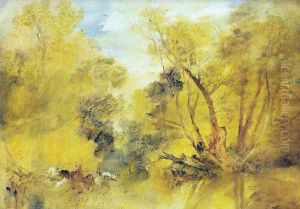 Willows on the brink of a madness brook by Joseph Mallord William Turner