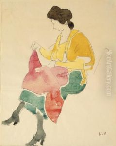 Femme En Blouse Jaune by Louis Valtat
