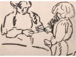 Mere Et Enfant by Louis Valtat