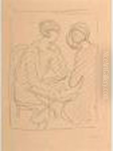 Deux Femmes Autour D'une Table - view 1