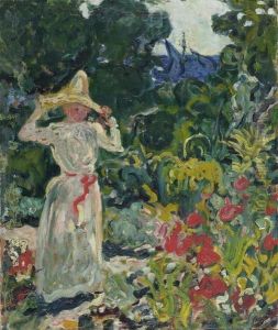 Layd With A White Hat In The Garden. Layd With A White Hat In The Garden.