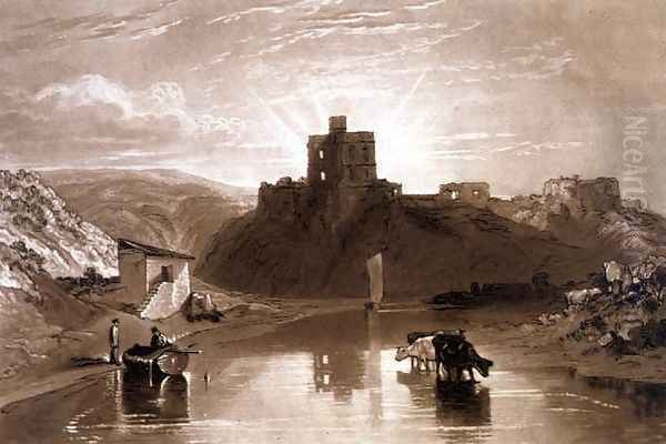 Norham Castle on the River Tweed, from the Liber Studiorum, engraved by Charles Turner, 1816 - view 1