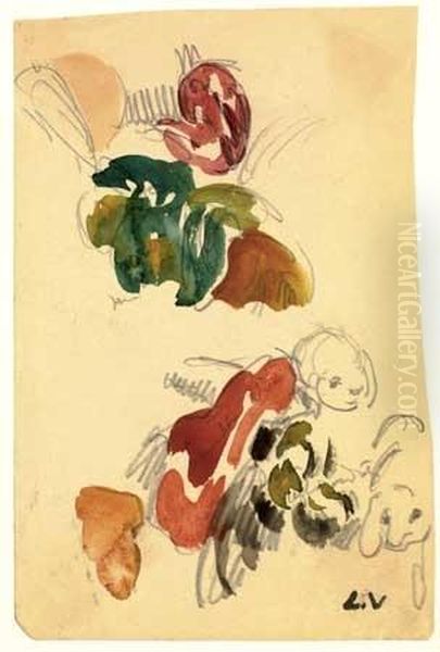 Etude De Motifs : Enfant Et Chien - view 1