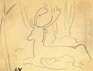 Cerf Dans Un Bois