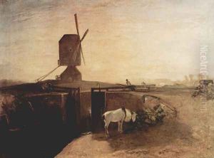The large channel connection with Southall Mill by Joseph Mallord William Turner