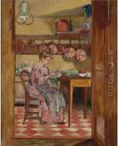 Femme Dans La Cuisine by Louis Valtat