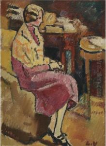Femme Au Chale Dans Un Fauteuil Femme Au Chale Dans Un Fauteuil