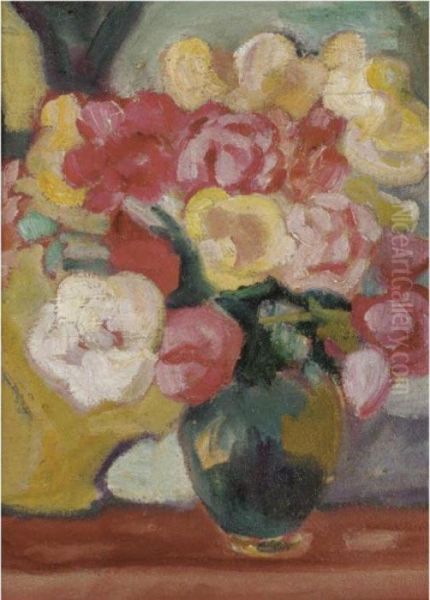 Vase De Rose, Cruche Verte - view 1