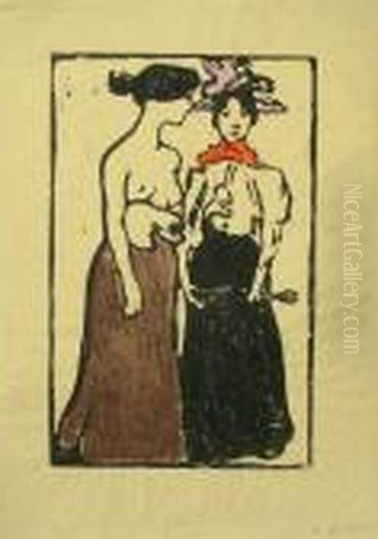 Deux Jeunes Femmes, Une Aux Seins Nus - view 1