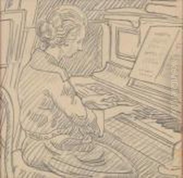 Femme Au Piano - view 1