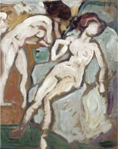 Nu Au Fauteuil Bleu by Louis Valtat