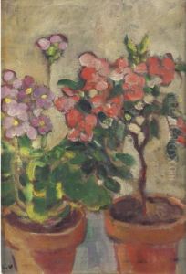Deux Pots De Fleurs by Louis Valtat