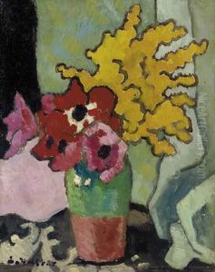 Anemones Et Mimosas by Louis Valtat