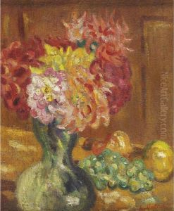 Vase De Chrysenthemes by Louis Valtat