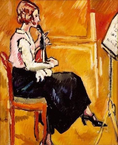 Jeune Fille Jouant De La Guitare, Circa 1927 - view 1