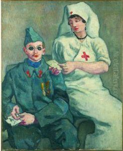 La Lecture De La Lettre Au Blesse, Circa 1916