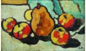 < Poire Et Pommes > Circa 1940 by Louis Valtat