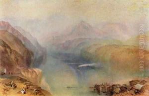 The Vierwaldstaetter lake by Joseph Mallord William Turner