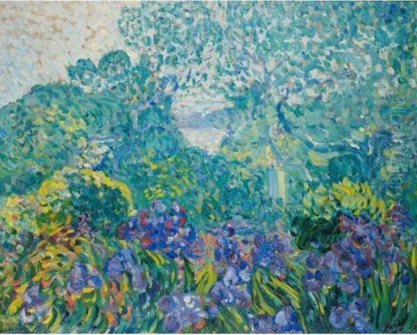 Paysage Aux Iris Violets - view 1
