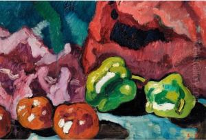 Deux Poivrons Verts Et Tomates by Louis Valtat